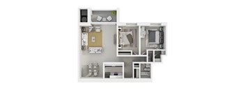 Carriage Park Apartments Floor Plan - 2C6, 2CR, 2CX