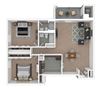 Carriage Park 2BD 2BA Floor Plan Carriage Park Apartments 2BD 2BA Floor Plan