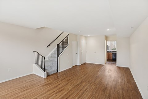 Maplewood Villas Apartments Unit Living space into stairs 26