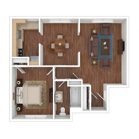 Oak Ridge Apartments Floor Plan Style 4