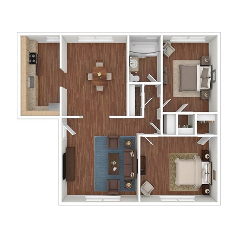 Oak Ridge Apartments Floor Plan Style 5S