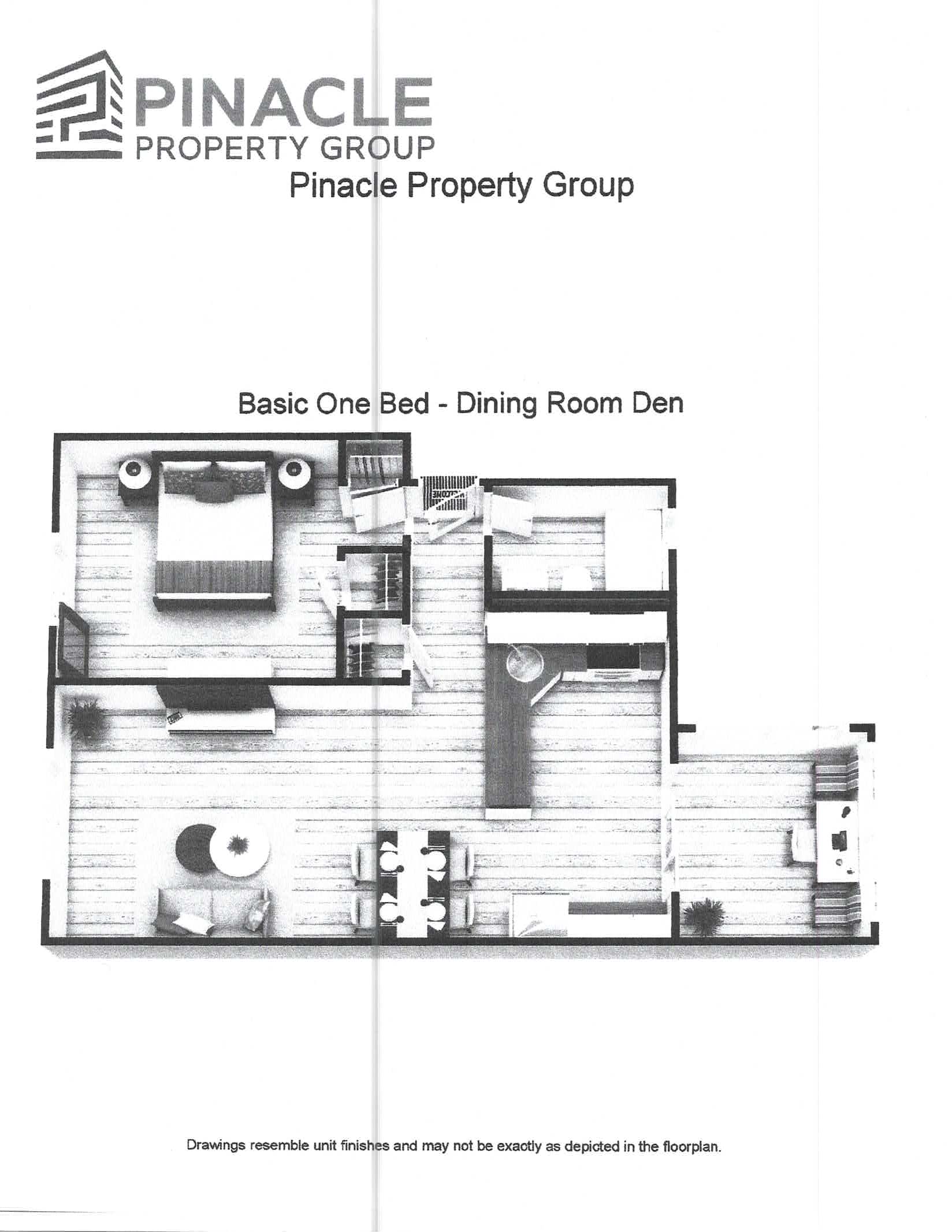 Standard 1 Bedroom w/Den Floorplan at Greenbelt Properties, Greenbelt, Maryland