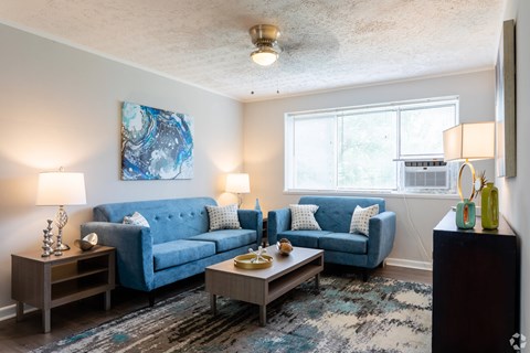 Modern Living Room at The Lawrence Apartments, Greenbelt, MD