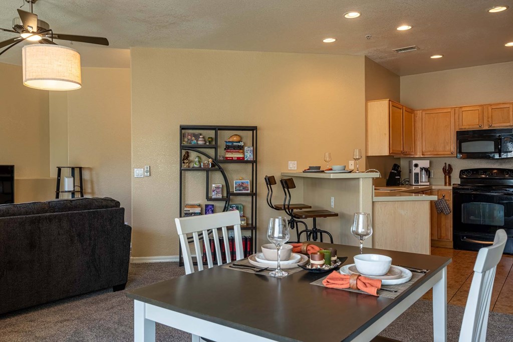 A modern dining room at Sereno Townhomes, Arizona, 85302