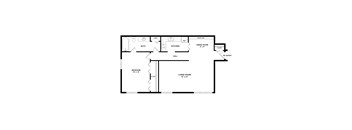 Dogwood Floorplan - 1-Bedroom, 1-Bathroom apartment