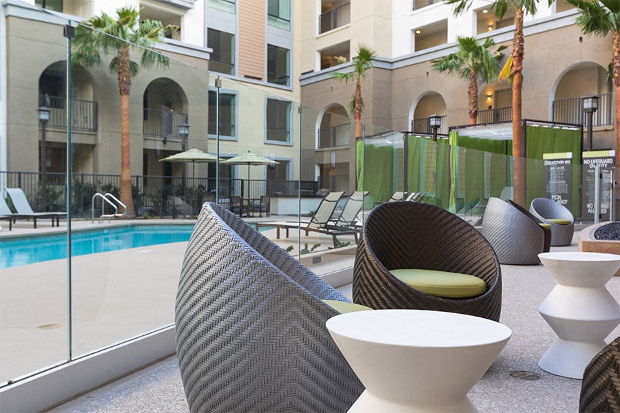 Joule La Floresta - Brea, CA luxury apartments - pool and private cabanas