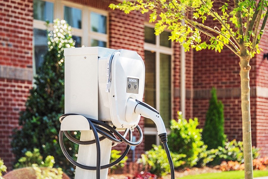 Residents have access to electric vehicle charging stations