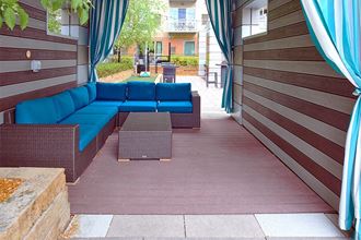 Cabana Minneapolis, MN Apartments | Flux Apartments | pool cabanas and outdoor games - Photo Gallery