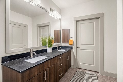 Expansive bathroom and walk-in closets