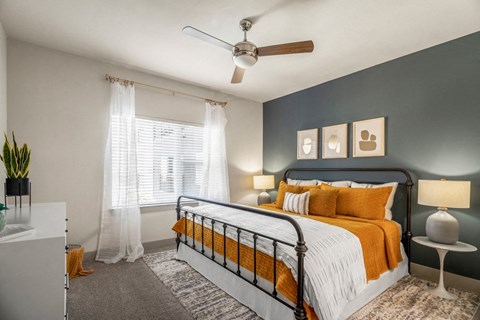 Ceiling fans in the living and bedrooms