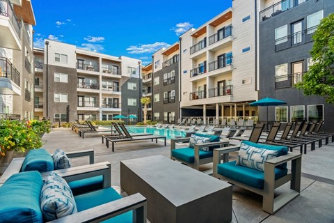 Poolside lounge seating