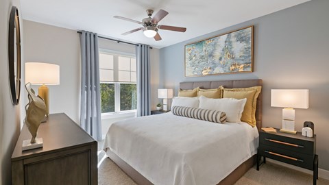 Marshall Park apartment homes in raleigh nc - Spacious bedroom with solar window shades