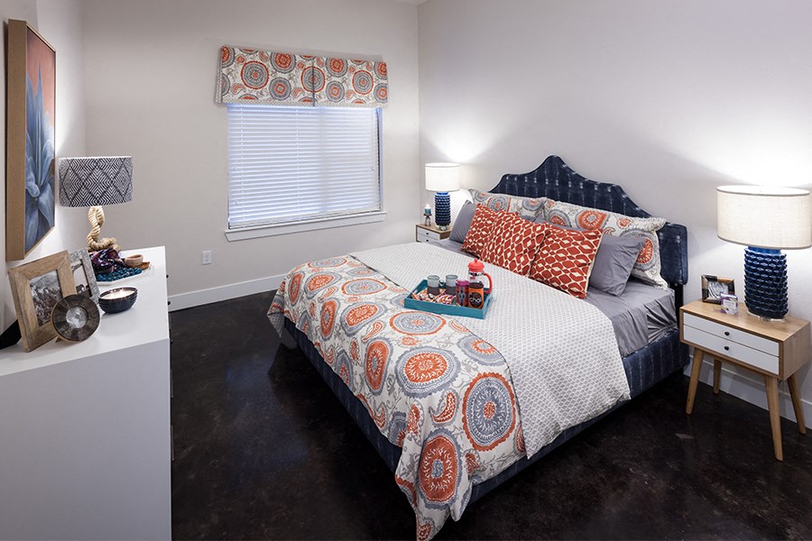 Dallas, TX Apartments for Rent in Knox-Henderson - Larq Henderson Stained concrete flooring