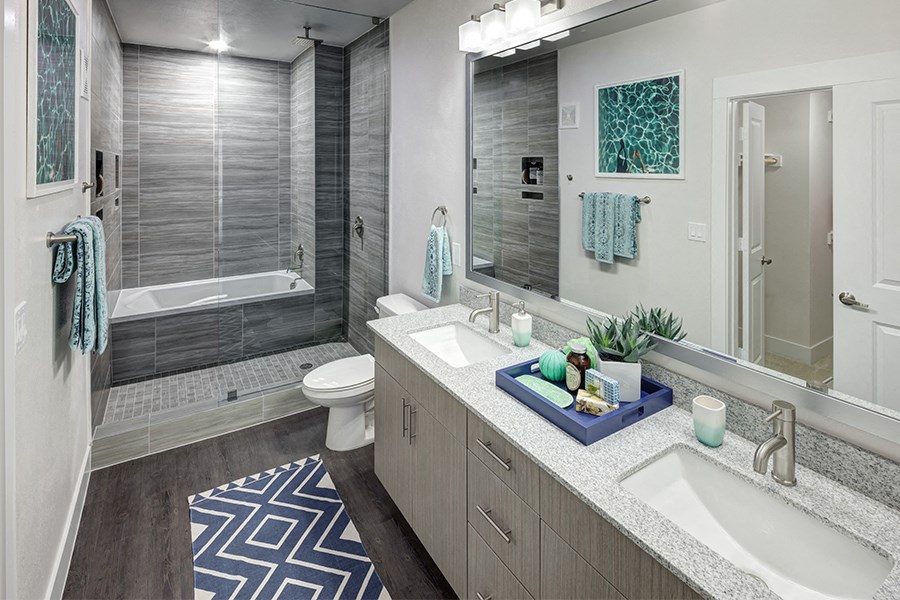 Dallas, TX Apartments for Rent in Knox-Henderson - Larq Henderson luxury bathrooms