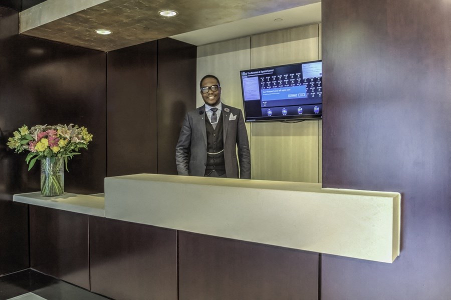 Welcome to The Reserve at Tysons Corner. Enjoy concierge services.