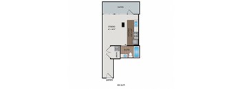 The Matisse - Portland, OR - Angrand floor plan 484 Sq Ft