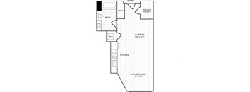 Velo Forest Hills Apartments - S5 Floor Plan 494-511 Sq Ft - Boston, MA Apartments