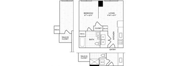 Velo Forest Hills Apartments - S8 Floor Plan 500-543 Sq Ft - Boston, MA Apartments