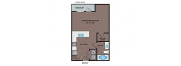 Larq Henderson - Dallas, TX apartments - 01S1A Floor Plan