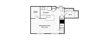 Malden Square Apartments | Malden, MA | 527 Sq Ft Floor Plan