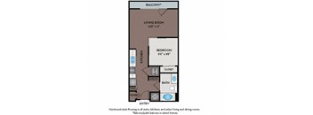 Mallory Square | Rockville, MD | 01S1A Floor Plan 553 SF
