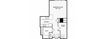 Malden Square Apartments | Malden, MA | 540 Sq Ft Floor Plan