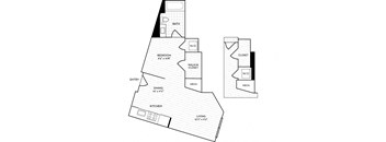 Velo Forest Hills Apartments - S10 Floor Plan 555 to 556 SF - Boston, MA Apartments
