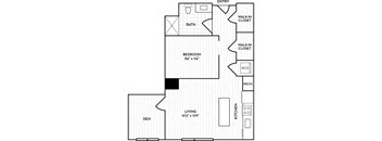 Velo Forest Hills Apartments - S11 Floor Plan 698 SF - Boston, MA Apartments