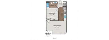 The Matisse - Portland, OR - Klee floor plan 589 Sq Ft