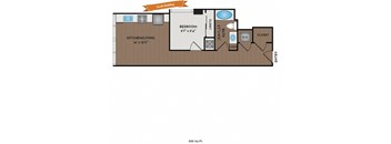 Metro 112 Apartments - Bellevue, WA - Evergreen I floor plan 595 Sq Ft