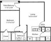 A1 Floor Plan Glenhaven at Star Ranch - Hutto, TX - A1 Floor Plan 608 Sq Ft