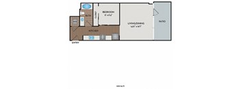 Metro 112 Apartments - Bellevue, WA - Market-I floor plan 609 Sq Ft