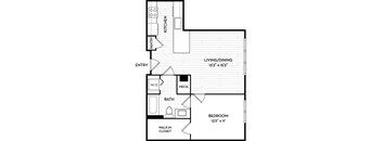 Malden Square Apartments | Malden, MA | 622 Sq Ft Floor Plan