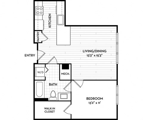 Malden Square Apartments | Malden, MA | 622 Sq Ft Floor Plan
