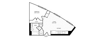 Velo Forest Hills Apartments - Boston, MA Apartments -  A13 Floor Plan 626 SF