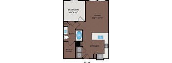 Larq Henderson - Dallas, TX apartments - 11F1A Floor Plan