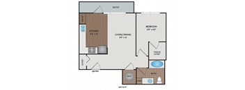 Metro 112 Apartments - Bellevue, WA - Cascade-I floor plan 665 Sq Ft