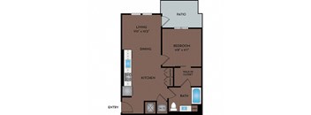 Pace Apartments - South Las Vegas, NV - 11F2 Floor Plan 672 SF