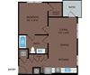 11F3 Floor Plan Pace Apartments - South Las Vegas, NV - 11F3 Floor Plan 686 SF