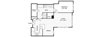 Malden Square Apartments | Malden, MA | 688 Sq Ft Floor Plan