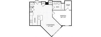 Malden Square Apartments | Malden, MA | 692 Sq Ft Floor Plan