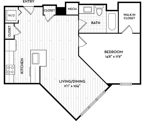 Malden Square Apartments | Malden, MA | 692 Sq Ft Floor Plan