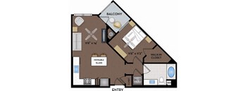 Joule La Floresta - Brea, CA - 11F1A Floor Plan 694 SF
