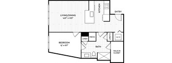 Malden Square Apartments | Malden, MA | 696 Sq Ft Floor Plan