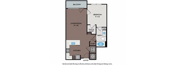 Mallory Square | Rockville, MD | 11F1A Floor Plan 704 SF