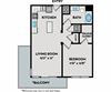 11F1 Floor Plan LaVida Apartments - Miami, FL - 11F1 Floor Plan 728 SF
