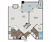 Diamond Floor Plan Boulder Creek - Sammamish, WA Apartments - Diamond Floor Plan 733 SF