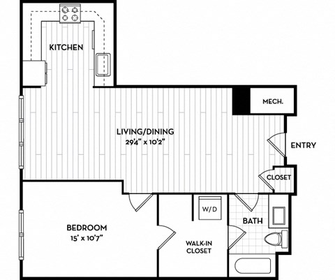 Malden Square Apartments | Malden, MA | 733 Sq Ft Floor Plan