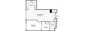 Malden Square Apartments | Malden, MA | 733 Sq Ft Floor Plan