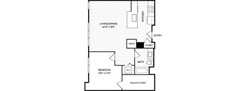 Malden Square Apartments | Malden, MA | 736 Sq Ft Floor Plan